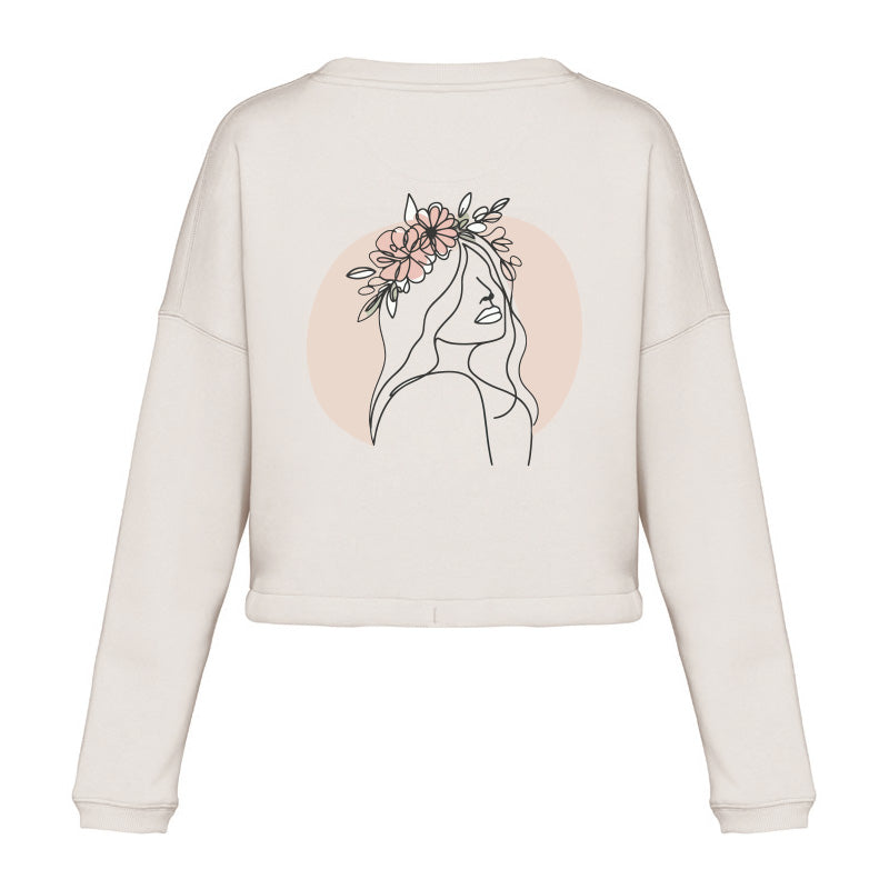 JD Damen Oversized Sweater "Flowers"