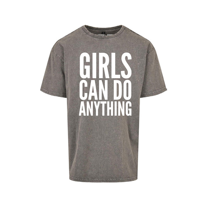 JayKay AcidWash T-Shirt "GirlsCanDoAnything"