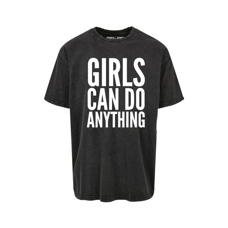 JayKay AcidWash T-Shirt "GirlsCanDoAnything"
