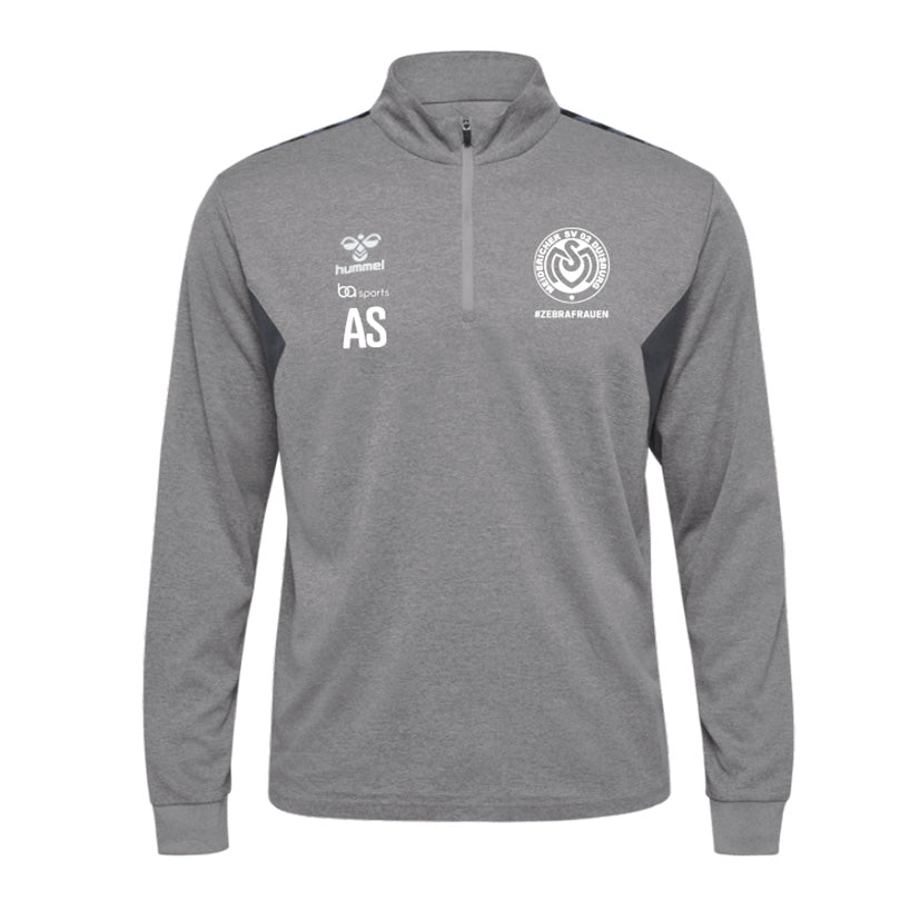 MSV Zebrafrauen Suthentic Half-Zip Sweat Grey Melange - 219973