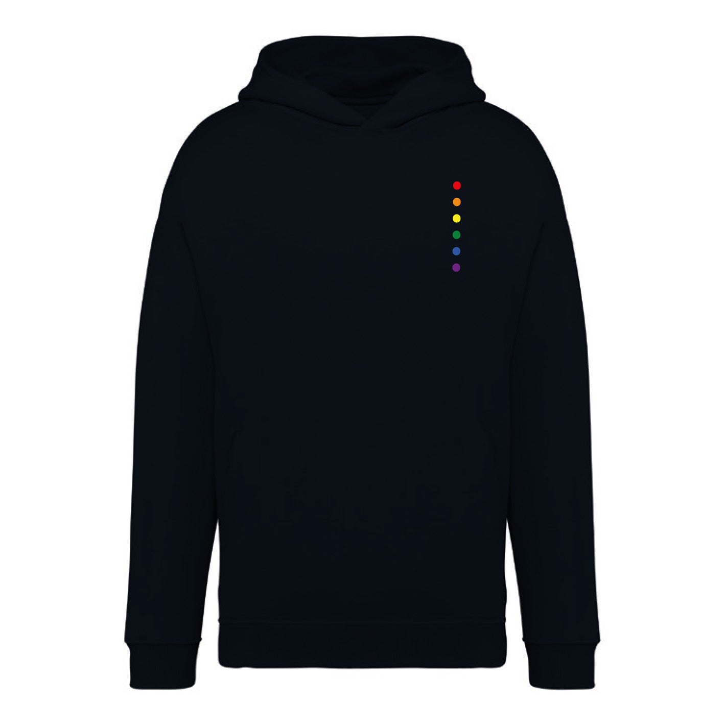 Rainbow - Oversize Hoodie Schwarz "Regenbogen"
