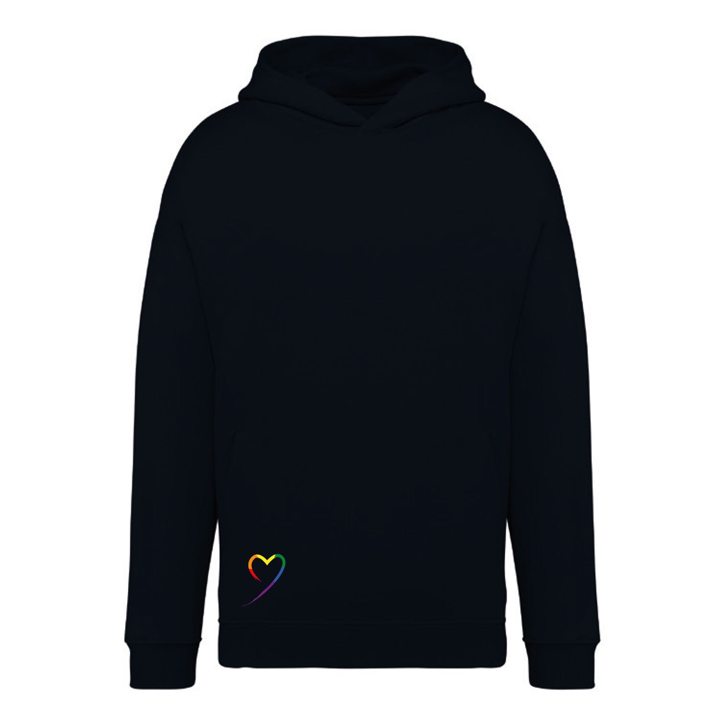 Rainbow - Oversize Hoodie Schwarz "Regenbogen"