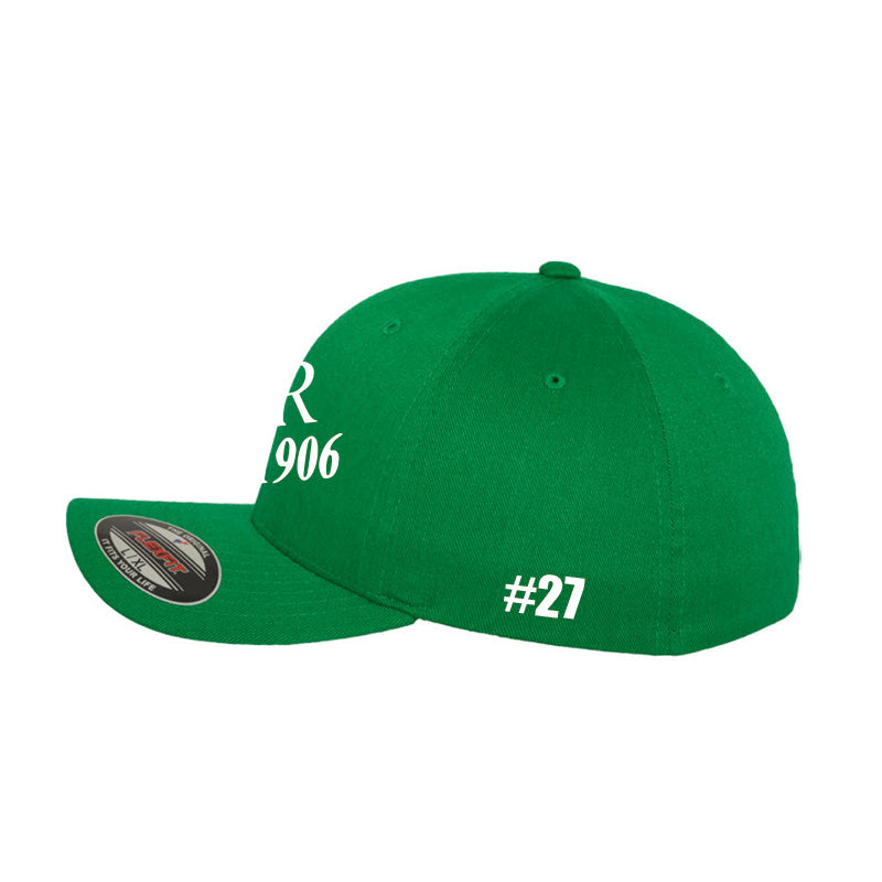 TSR - FlexFit Cap curved bedruckt Peppergreen