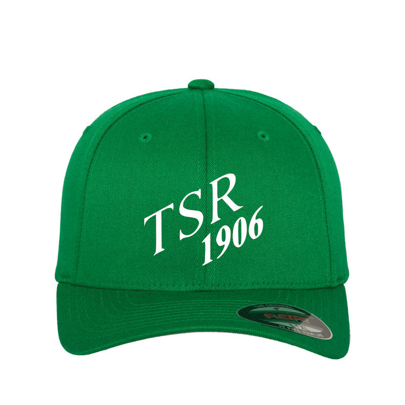 TSR - FlexFit Cap curved bedruckt Peppergreen