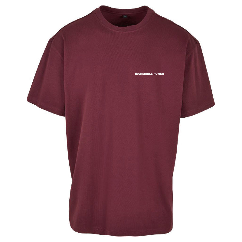 Oversize T-Shirt INCREDIBLE POWER cherry