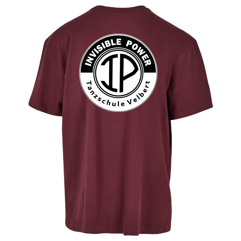 Oversize T-Shirt INVISIBLE POWER cherry